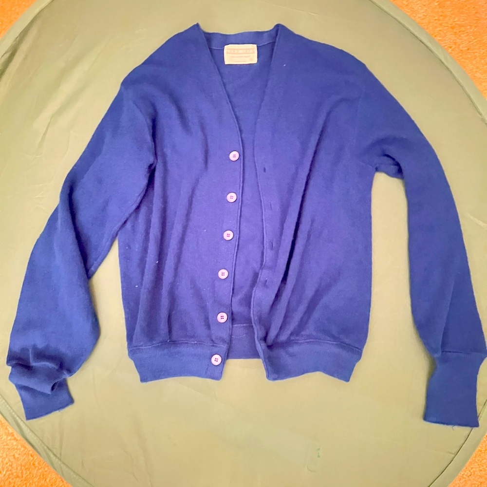 Vintage Kurt Cobain Cardigan Sweater blue nirvana